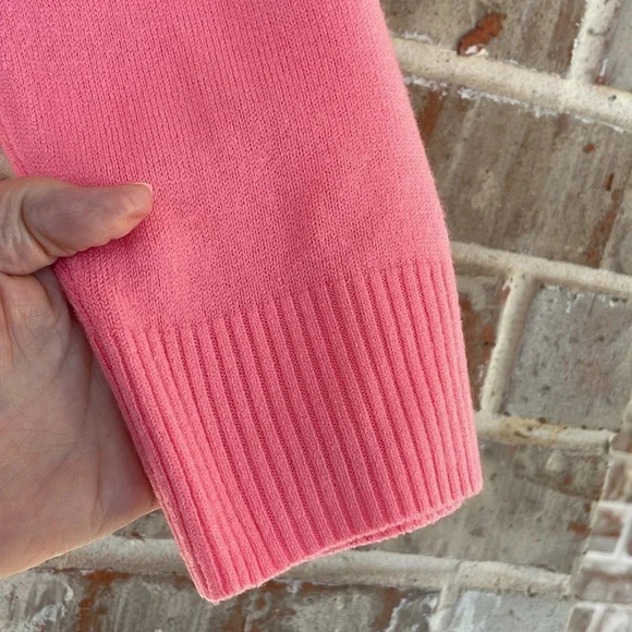 Requirements Pink Cowl Neck Textured Lightweight Sweater - Picture 6 of 7